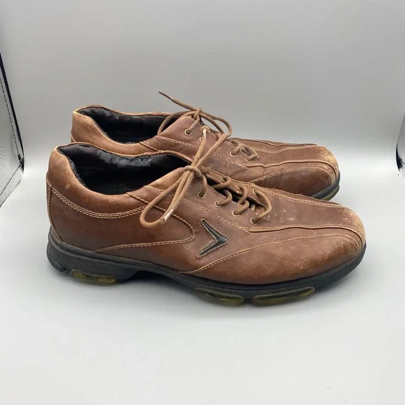 Callaway Golf Spiked Shoes US Mens 10 Brown M140-10 Callaway Golf Spiked Shoes US Mens 10 Brown M140-10